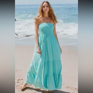 ShopEvelynne Aqua Maxi Dress